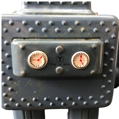 Yonezawa Smoking Robot No.800 Japan Tin Toy 1950s Retro Wind-Up Boxed Rare