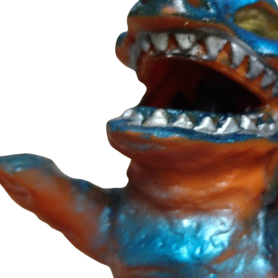 Yonezawa Gomera Fire Monster Wind-Up Tin & Soft Vinyl Figure Vintage Japan Kaiju Toy with Box
