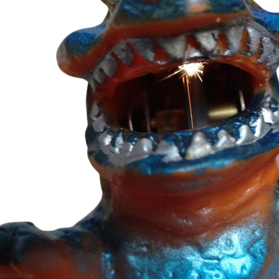 Yonezawa Gomera Fire Monster Wind-Up Tin & Soft Vinyl Figure Vintage Japan Kaiju Toy with Box