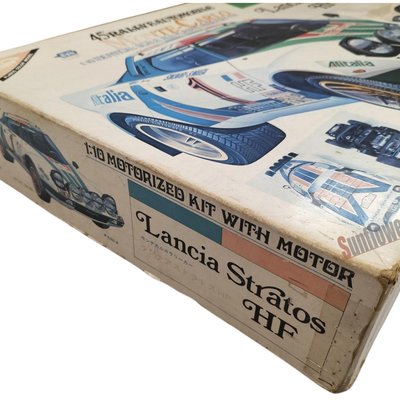 Nihon Mokei Lancia Stratos HF 1/10 Scale Motorized Plastic Model Kit with Box
