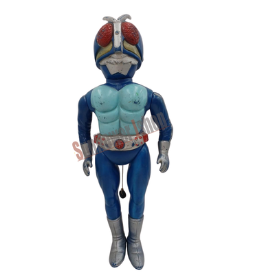 Vintage Masudaya Kamen Rider V3 Talking Pull String Figure Soft Vinyl Toy Rare