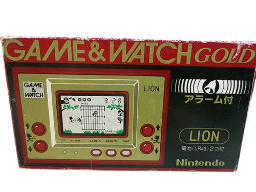 Nintendo Game & Watch Lion LN-08 (1981) Gold Series – Complete in Box – Vintage Handheld