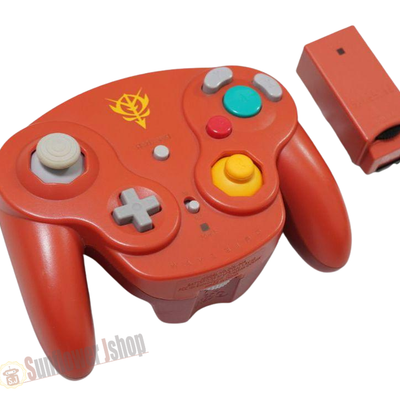 Nintendo GameCube WaveBird Wireless Controller Char Aznable Zeon Red Limited Japan Rare