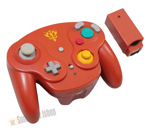 Nintendo GameCube WaveBird Wireless Controller Char Aznable Zeon Red Limited Japan Rare