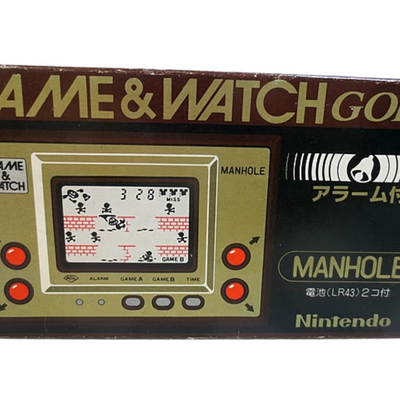 Nintendo Game & Watch Manhole MH-06 (1981) Gold Series – Complete in Box – Vintage Handheld