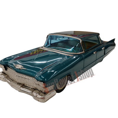 Bandai Baby Cadillac Sedan Tin Toy Car Vintage Battery Operated Vehicle with Box