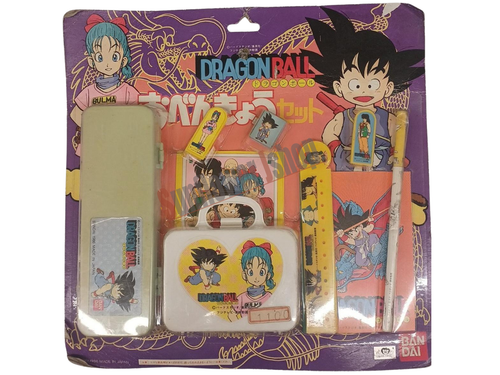 Vintage 1986 Bandai Dragon Ball Stationery Set Goku Bulma Jpn Anime Collectible