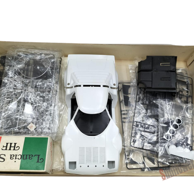 Nihon Mokei Lancia Stratos HF 1/10 Scale Motorized Plastic Model Kit with Box