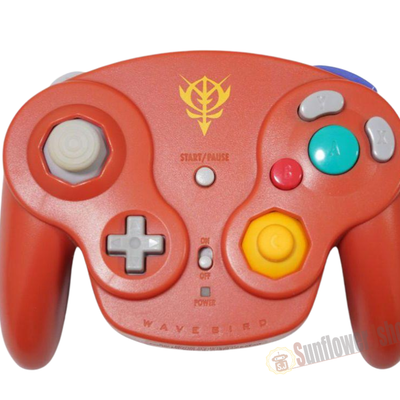 Nintendo GameCube WaveBird Wireless Controller Char Aznable Zeon Red Limited Japan Rare