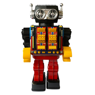 Vintage Jumbo Mars King Robot Tin Toy by Horikawa with Box – Battery Operated Japan