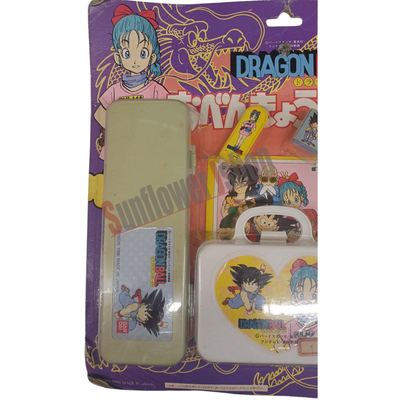 Vintage 1986 Bandai Dragon Ball Stationery Set Goku Bulma Jpn Anime Collectible