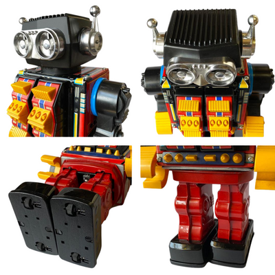 Vintage Jumbo Mars King Robot Tin Toy by Horikawa with Box – Battery Operated Japan