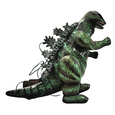 Bullmark Remote Control Walking Godzilla – Vintage Electric Tin Toy – 1970s Japanese Monster Figure – Rare Collectible