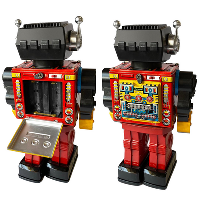 Vintage Jumbo Mars King Robot Tin Toy by Horikawa with Box – Battery Operated Japan