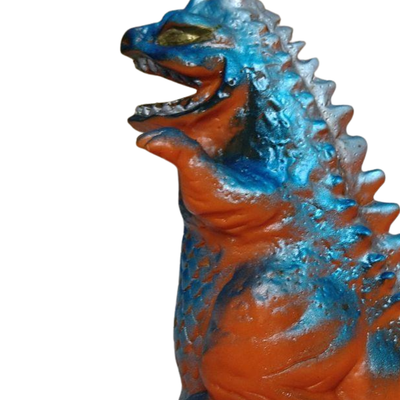 Yonezawa Gomera Fire Monster Wind-Up Tin & Soft Vinyl Figure Vintage Japan Kaiju Toy with Box