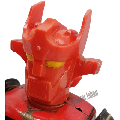 Popy Vintage Japanese Tin Robot Toy Red MB Emblem Wind-Up Walking Sci-Fi 1960s