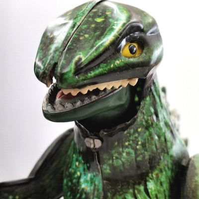 Bullmark Remote Control Walking Godzilla – Vintage Electric Tin Toy – 1970s Japanese Monster Figure – Rare Collectible