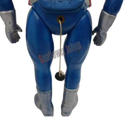 Vintage Masudaya Kamen Rider V3 Talking Pull String Figure Soft Vinyl Toy Rare