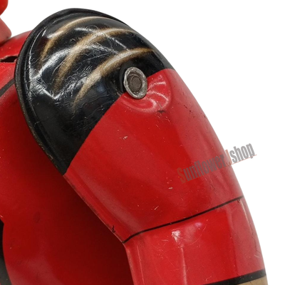 Popy Vintage Japanese Tin Robot Toy Red MB Emblem Wind-Up Walking Sci-Fi 1960s