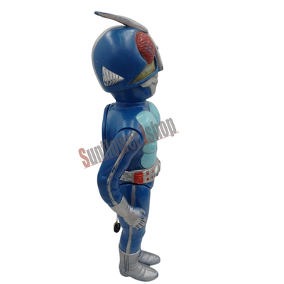 Vintage Masudaya Kamen Rider V3 Talking Pull String Figure Soft Vinyl Toy Rare