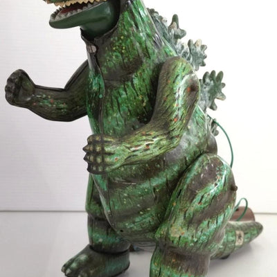 Bullmark Remote Control Walking Godzilla – Vintage Electric Tin Toy – 1970s Japanese Monster Figure – Rare Collectible