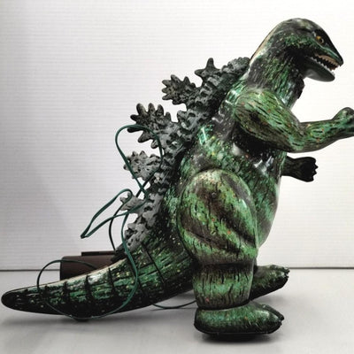 Bullmark Remote Control Walking Godzilla – Vintage Electric Tin Toy – 1970s Japanese Monster Figure – Rare Collectible