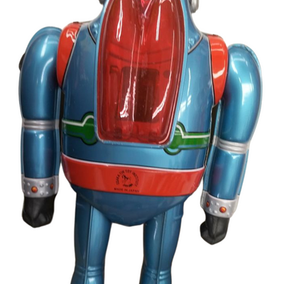 Tetsujin 28 Tin Toy No.3 Wind-Up Walking Robot by Hikari Production Osaka Japan Vintage


