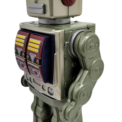 Vintage Metal House Robot Series Attack Star Strider Japan Tin Toy Robot Figure