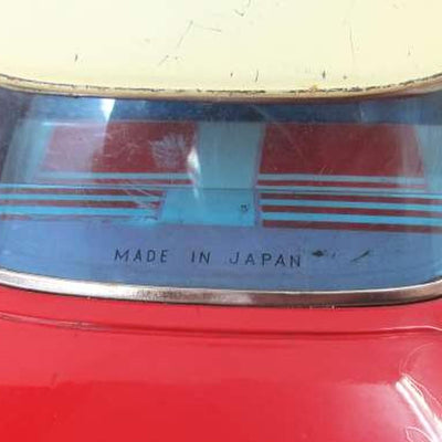 Vintage 1960s Ichiko Tin Toy Car – Red Buick Sedan – Made in Japan – Classic Japanese Tinplate Collectible