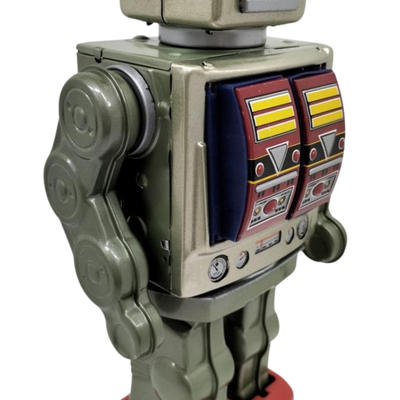 Vintage Metal House Robot Series Attack Star Strider Japan Tin Toy Robot Figure