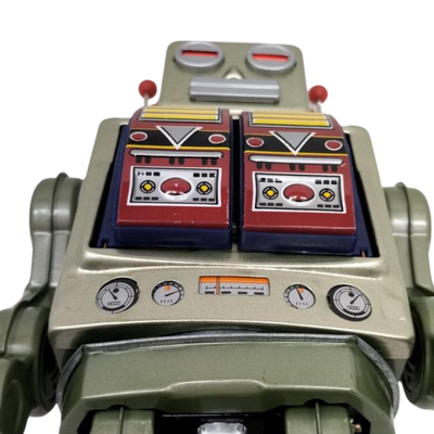 Vintage Metal House Robot Series Attack Star Strider Japan Tin Toy Robot Figure