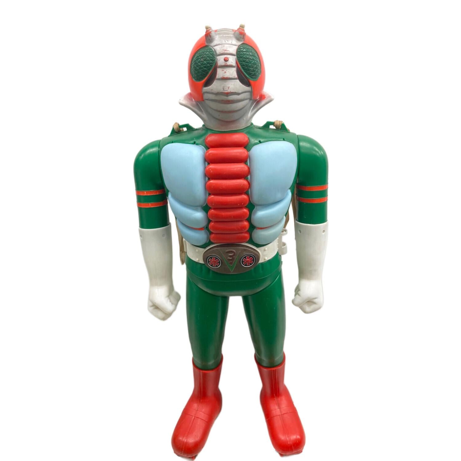 Vintage Popy Kamen Rider V3 Sofubi Vinyl Figure Japanese Tokusatsu Toy Japan