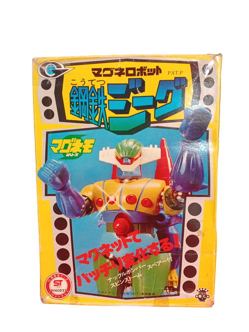 Takara Magne Robo Kotetsu Jeeg Magnetic Action Figure Vintage Japan with Box