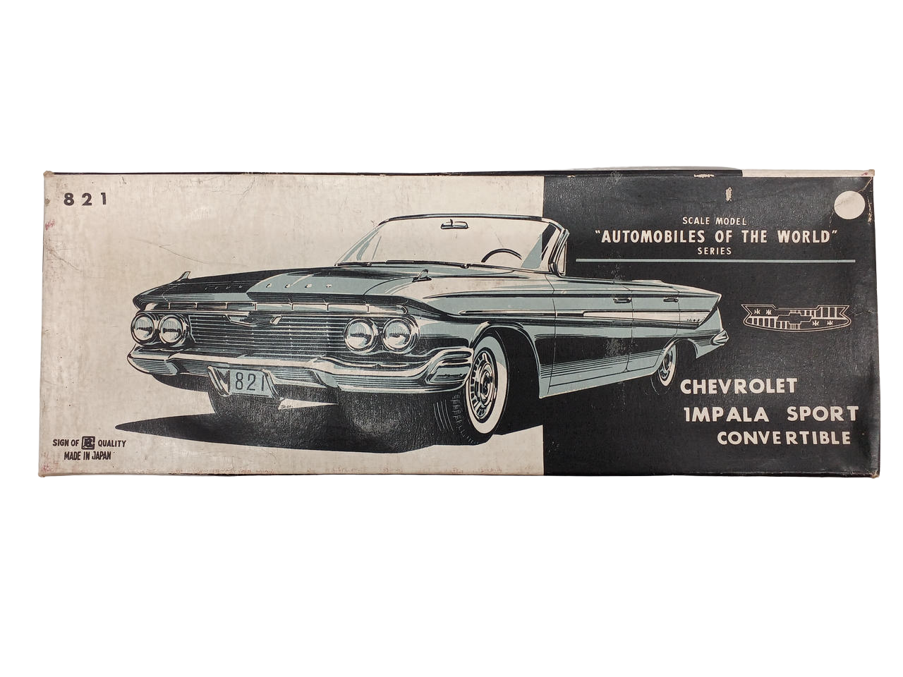 Bandai Chevrolet Impala Sport Convertible Red Vintage Model Car Japan Boxed