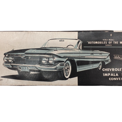 Bandai Chevrolet Impala Sport Convertible Red Vintage Model Car Japan Boxed