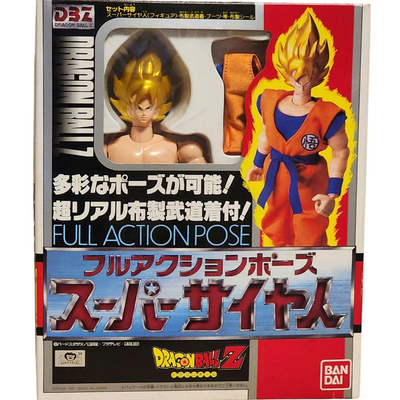 Vintage 1991 Dragon Ball Z Super Saiyan Goku Full Action Pose Figure Japan Rare