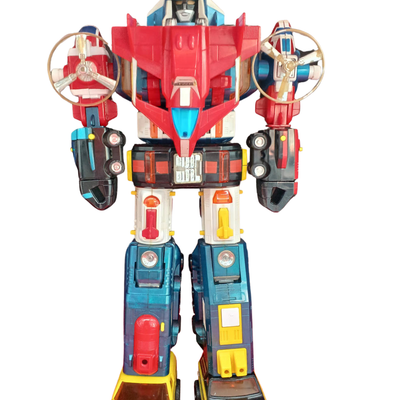 Popy Armored Fleet Dairugger XV Vintage Combining Robot Toy Die-cast Japan 1980s