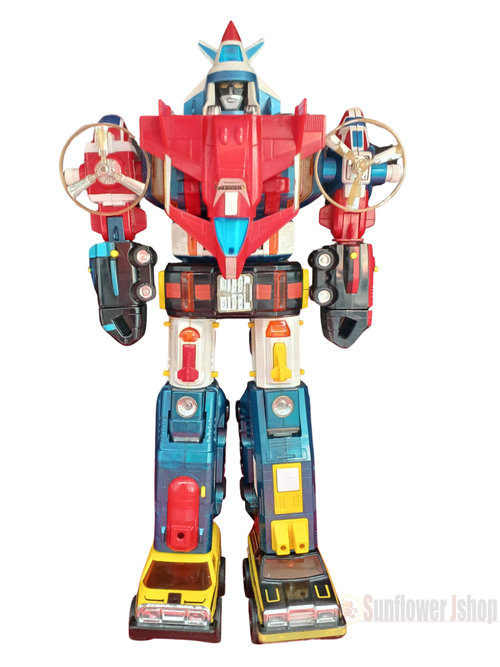 Popy Armored Fleet Dairugger XV Vintage Combining Robot Toy Die-cast Japan 1980s