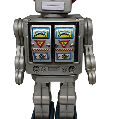 Vintage Horikawa SPACE WALKMAN Tin Toy Robot – Battery Operated Wind-Up Retro