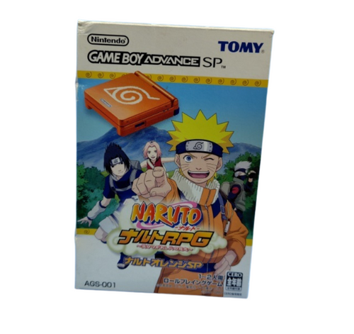 Nintendo GBA SP Console – Naruto Orange Edition + Naruto RPG Bundle – Legacy of the Will of Fire