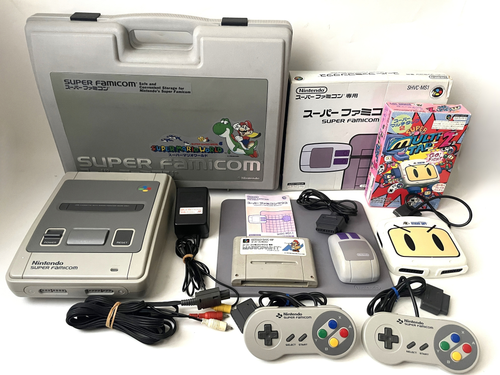 Nintendo Super Famicom Console Bundle SHVC-001 Mario Paint Multitap 2 Japan