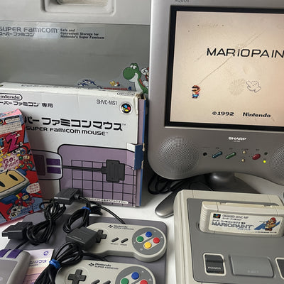 Nintendo Super Famicom Console Bundle SHVC-001 Mario Paint Multitap 2 Japan
