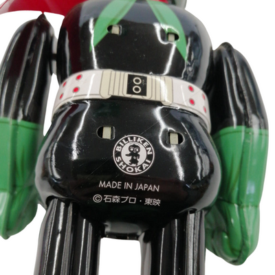 Billiken Shokai Kamen Rider Tin Wind-Up Toy Vintage 1990s Japan Tokusatsu Hero w/ Box