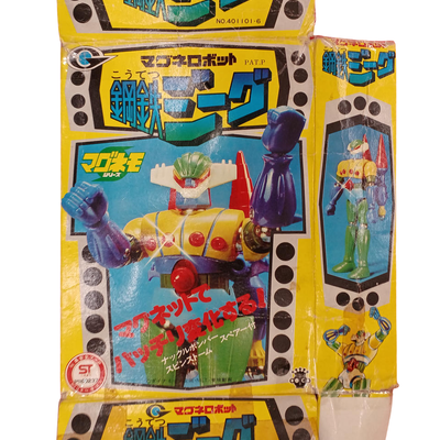 Takara Magne Robo Kotetsu Jeeg Magnetic Action Figure Vintage Japan with Box
