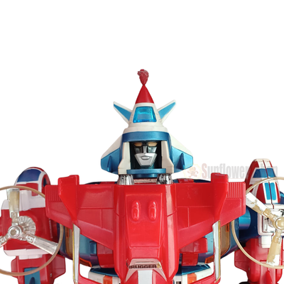 Popy Armored Fleet Dairugger XV Vintage Combining Robot Toy Die-cast Japan 1980s