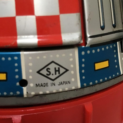 Vintage 1960s Tin Space Capsule by Horikawa Japan – NASA Toy Rocket with USA Flag