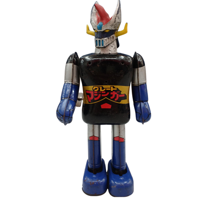 Vintage Popy Tin Toy Great Mazinger Wind Up Robot Japan Go Nagai Collectible