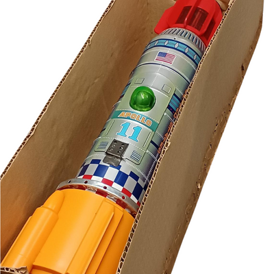 Vintage KY Yoshino Tin Toy Rocket – Space Frontier Apollo 11 – Japan 1960s – Rare Collectible