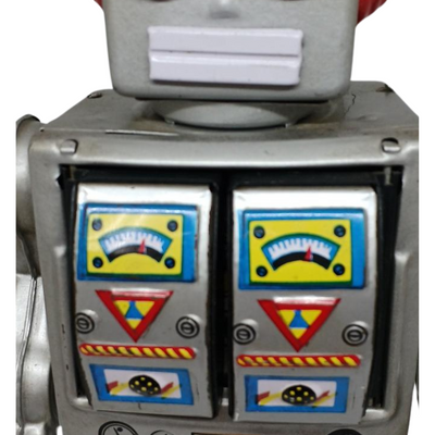 Vintage Horikawa SPACE WALKMAN Tin Toy Robot – Battery Operated Wind-Up Retro