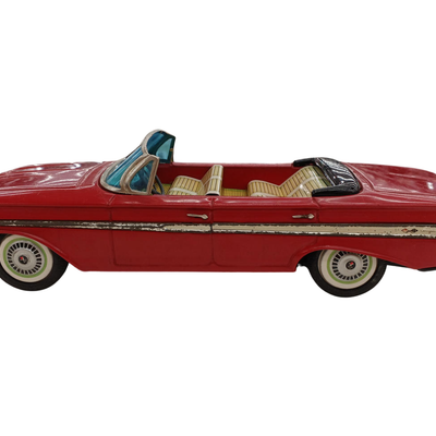 Bandai Chevrolet Impala Sport Convertible Red Vintage Model Car Japan Boxed